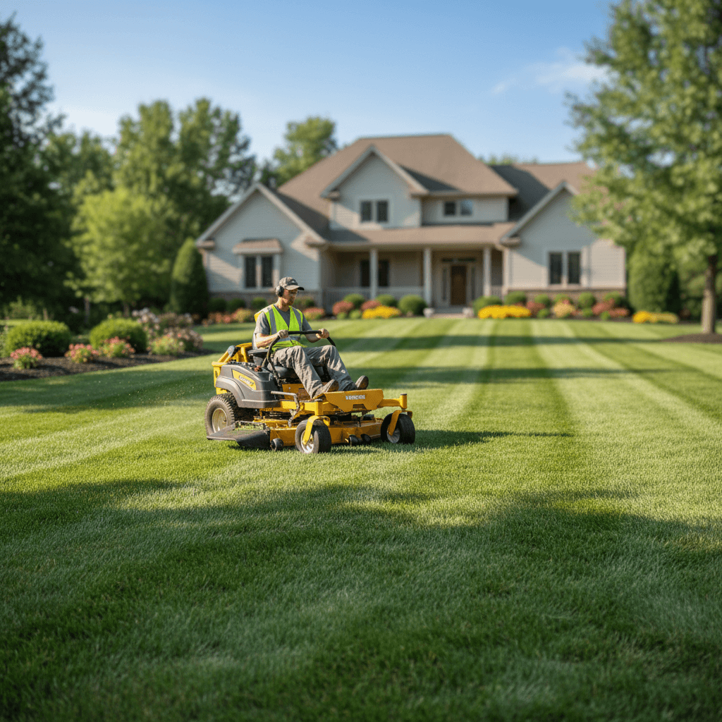 Professional lawn mowing service