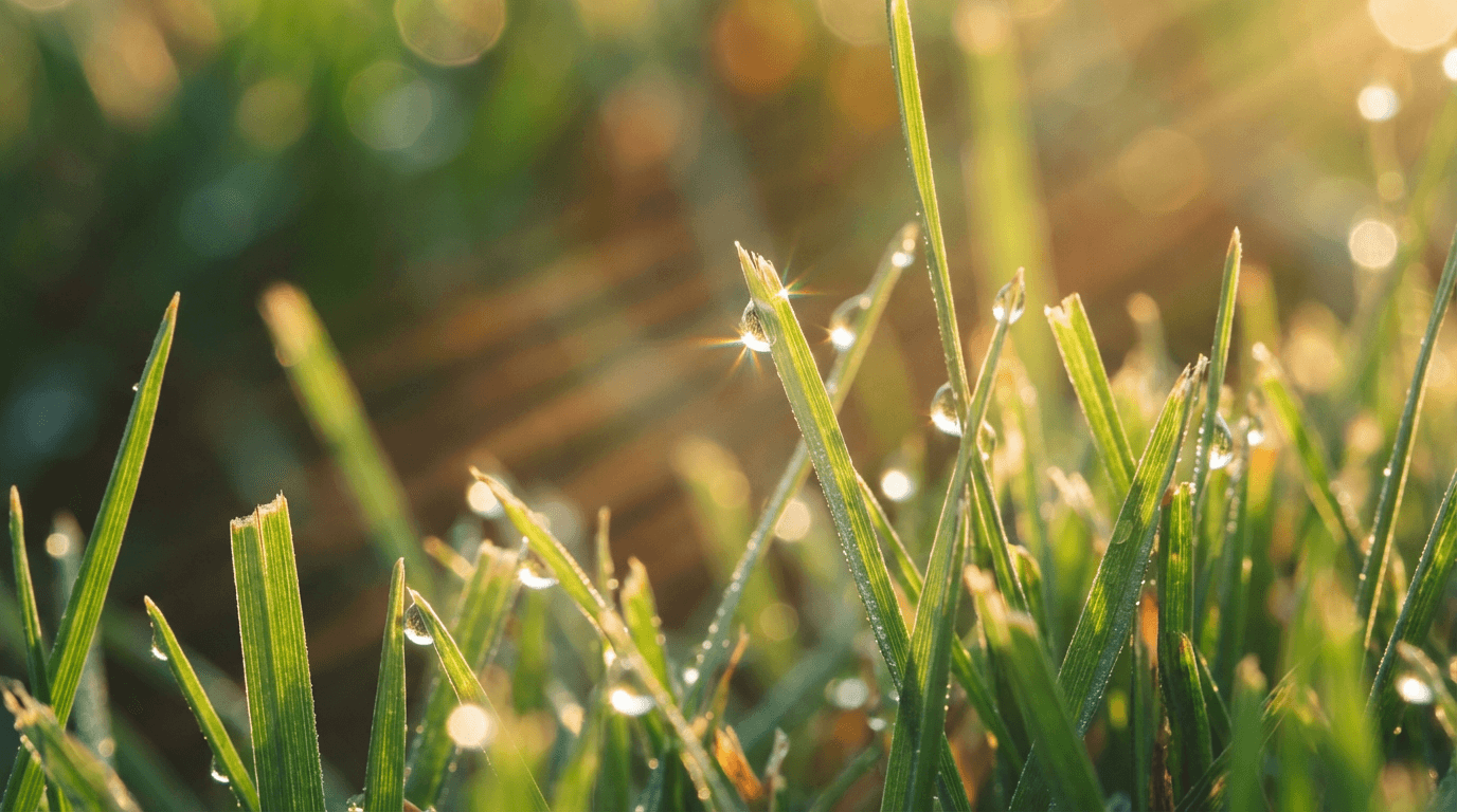Freshly cut and maintained lawn showing professional mowing quality